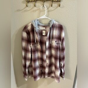 American Eagle Flannel With Hood